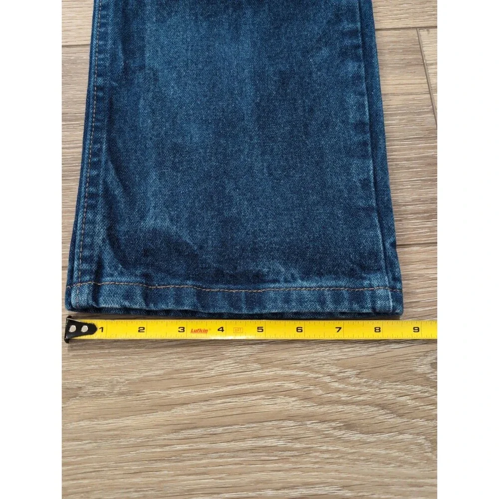 WRANGLER JEANS MEN's 36X34 STRAIGHT FIT  DARK WASH 936PWD  EUC
